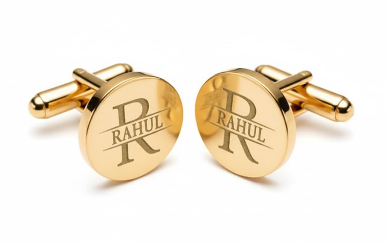 moskai Full Name Engraved Cufflinks for Men | Personalized Custom Name Cuff Links | Unique Wedding Jewelry Gift | Elegant Formal Accessories for Groom and Men-picture-20