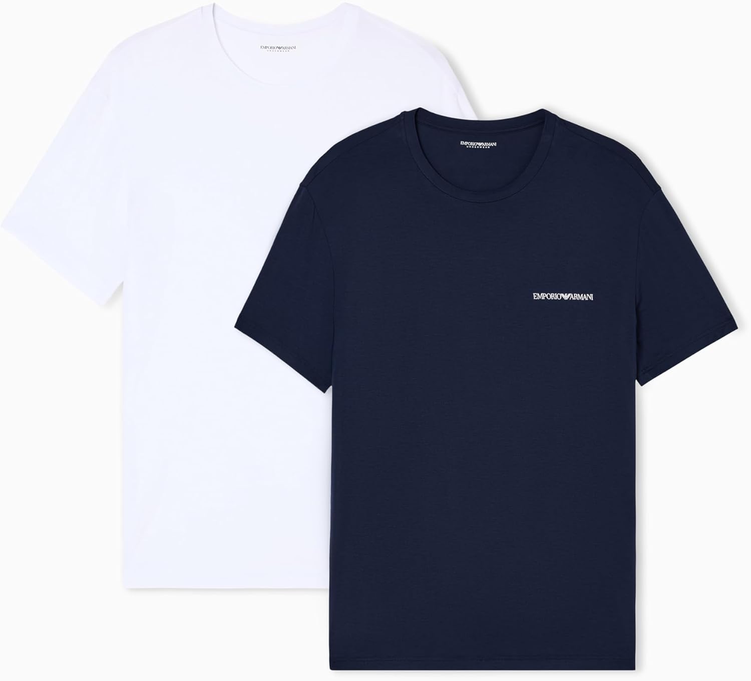 Emporio Armani Mens Eco Viscose 2 Pack Crew Neck Shirt