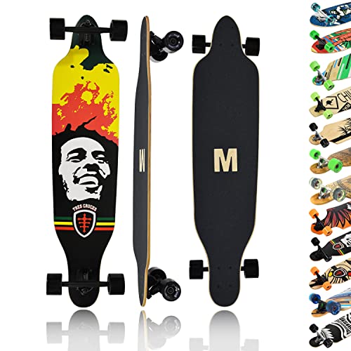 MAXOfit Longboard Jamaica Top Mount ,104 cm ,ABEC 11 ,9 couches d'érable,ABEC 11