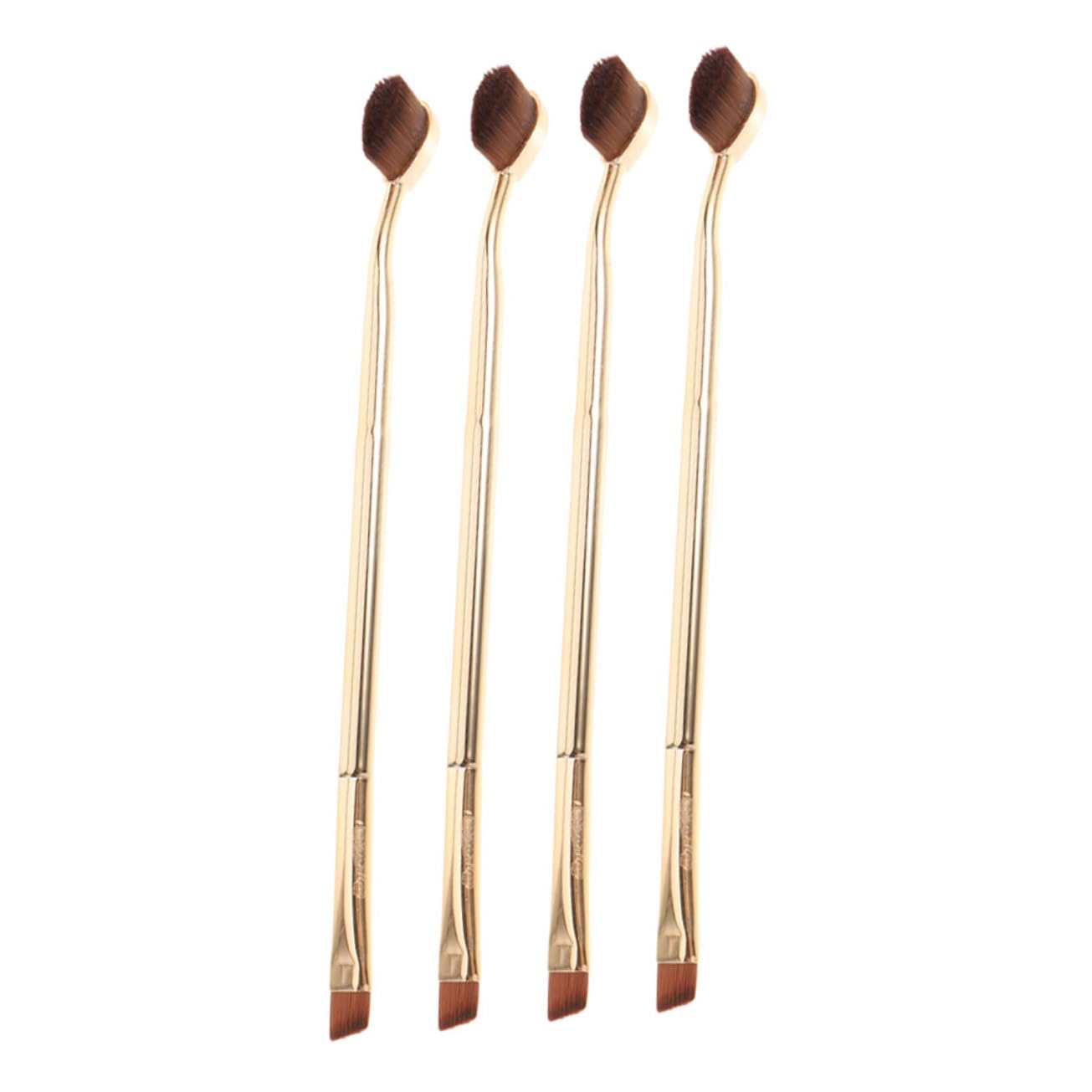 Set Di 4 Pennelli Per Il Trucco Pennello Per Sopracciglia Piccolo Pennello Angolato Pennello Cosmetico Per Donna 4 Pezzi*4