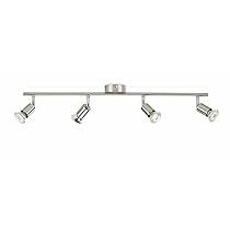 Philips LAMPADA DA PARETE LIMBALI FARETTO 4 LUCI NICKEL IN METALLO ORIENTABILE SENZA LAMPADINE 5030417E7