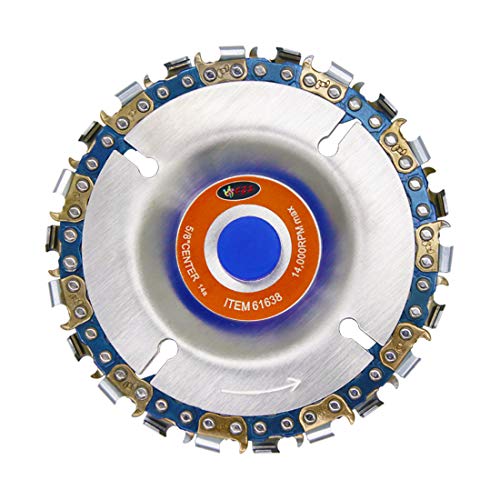 Wood Carving Disc,IRmm 4 Inch Angle Grinder Chain Disc Double Saw Teeth Anti-Kickback