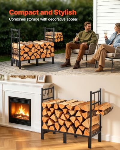 Image of VEVOR Firewood Rack 32.68 Inch Heavy Duty Indoor Fire Wood Storage Holder