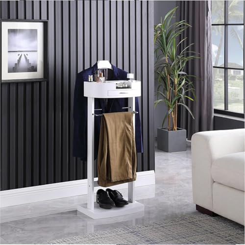 Soportes para Trajes Galán de Noche Perchero de Pie de Madera Multifuncional Galanes de Noche de Madera Barra para Pantalones para Estar, Oficina y Dormitorio(Size:107cm,Color:Estilo-A)