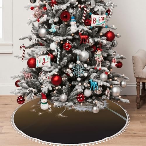 Tapis de sapin de Noël avec pompons cadeau idéal pour les fêtes - 8