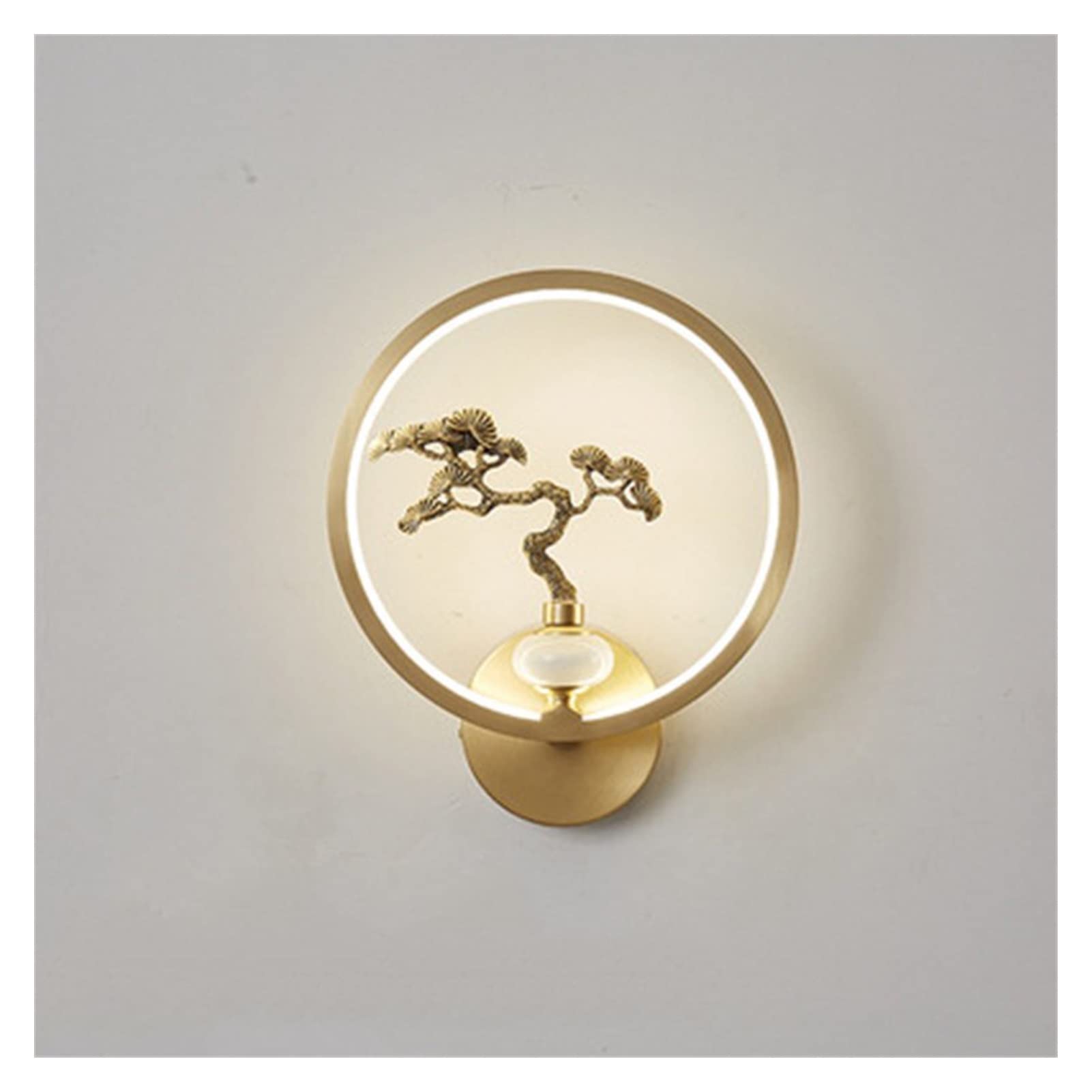 ZTCHSENZT Wall Sconces, Modern Wall Sconce, Modern LED Copper Wall Lamp - Living Room Background Wall Lamp Stair Corridor Bedroom Bedside Wall Lamp Indoor Lighting,K-Warm White (2700-3500K)