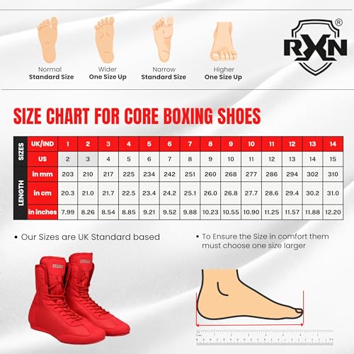 Image of RXN Boxing Shoes (Red, Numeric 7)