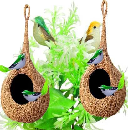 Pelo Birds Nest Chidiya Ka Ghonsla Sparrow House Hanging Set of 2 (Brown) (B09ZSS5LSJ) Amazon Price History, Amazon Price Tracker