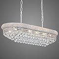 Crystal Chandeliers for Dining Room Light Fixtures Over Table, Modern Crystal Chandeliers for Kitchen lsland, 11 Lights Empire Style Chrome Luxury Lighting Fixtures for Living Room Bar L34.5 Inch