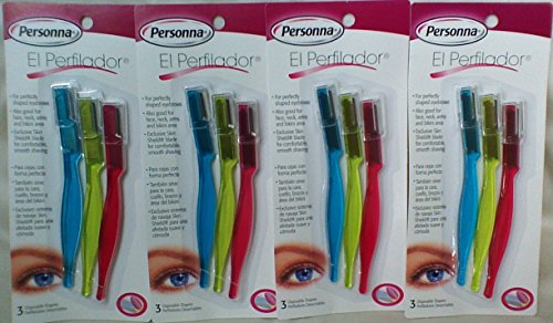 12 Personna El Perfilador Eyebrows Disposable Shapers,12 Perfiladores.