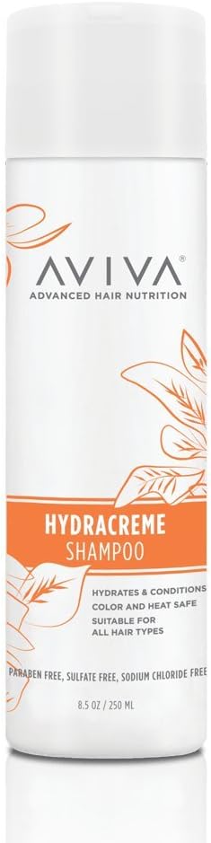 AvivaHydracreme Shampoo – Conditions & Hydrates, Color & Heat Safe, No Sulfate or Paraben, For All Hair Types – 8.5 OZ