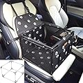 GoBuyer Waterproof Pet Dog Car Seat Booster Carrier with Seat Belt Harness Restraint for Puppy Cat Travel (Paw)