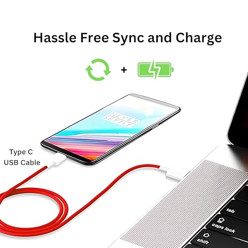 Image of 100W USB-A to Type-C Fast Charging Cable | PD Support, 480Mbps Data Sync | Compatible with OnPlus, Smsung, Mii, Realm, Opo & All USB-C Devices | Durable & Tangle-Resistant (1.2M, Red)