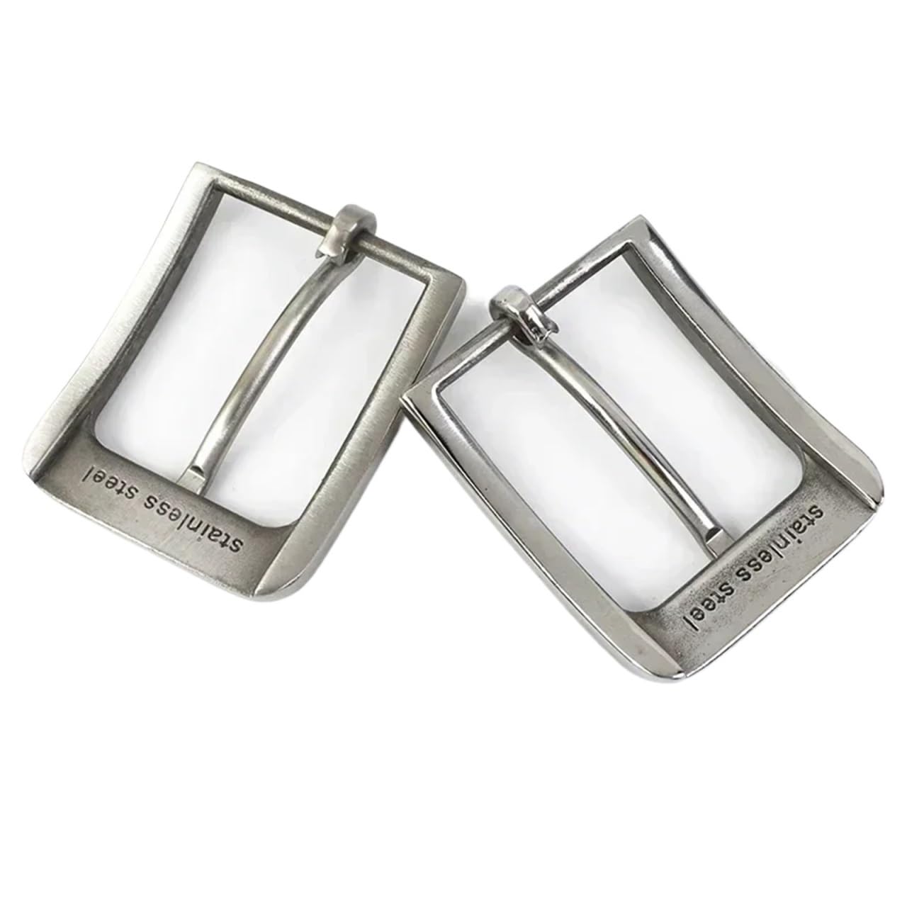 Hebillas de cinturón acero inoxidable macizo 40 mm, 20 unidades, con pasador cepillado, metal, for vaqueros, accesorios y manualidades Para Cinturones