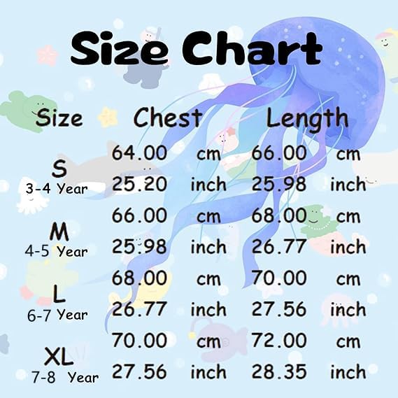 maxToonrain Kids Jellyfish Costume with Hat 3-8 Year Old Girls Under The Sea Outfit for Halloween Summer Holiday Children's Day World Book Day (7-8 Year - Image 3