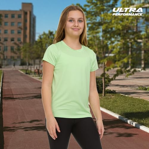 Girl's Athletic Shirts 3 Pack Crew Neck Short Sleeve Tees Summer Active Tops for Teen Girls Soccer & Sports Tshirts for Teens4