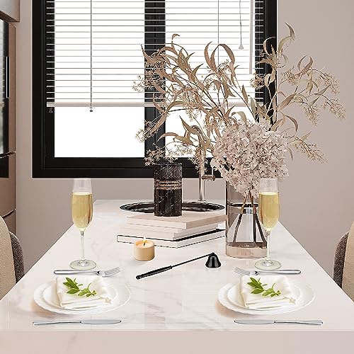 Navpeak Candle Extinguisher with Long Handle, Metal Wick Snuffer Candle Snuffer Accessory with Long Handle for Scented Candle, Aromatherapy Candles for Putting Out Candles Flame (Black)
