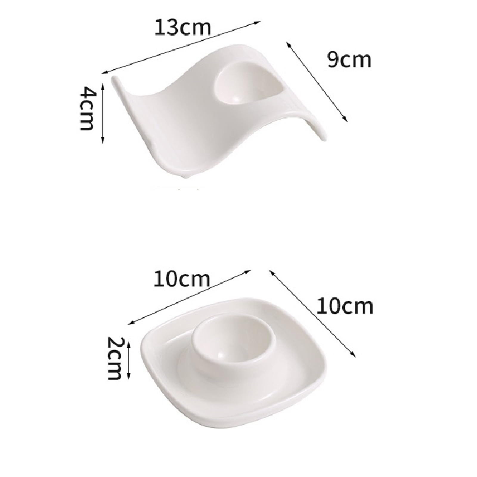 coquetier, Lot de 6 ustensiles for œufs, fournitures cuisine simples, assiettes décoratives, accessoires(A)
