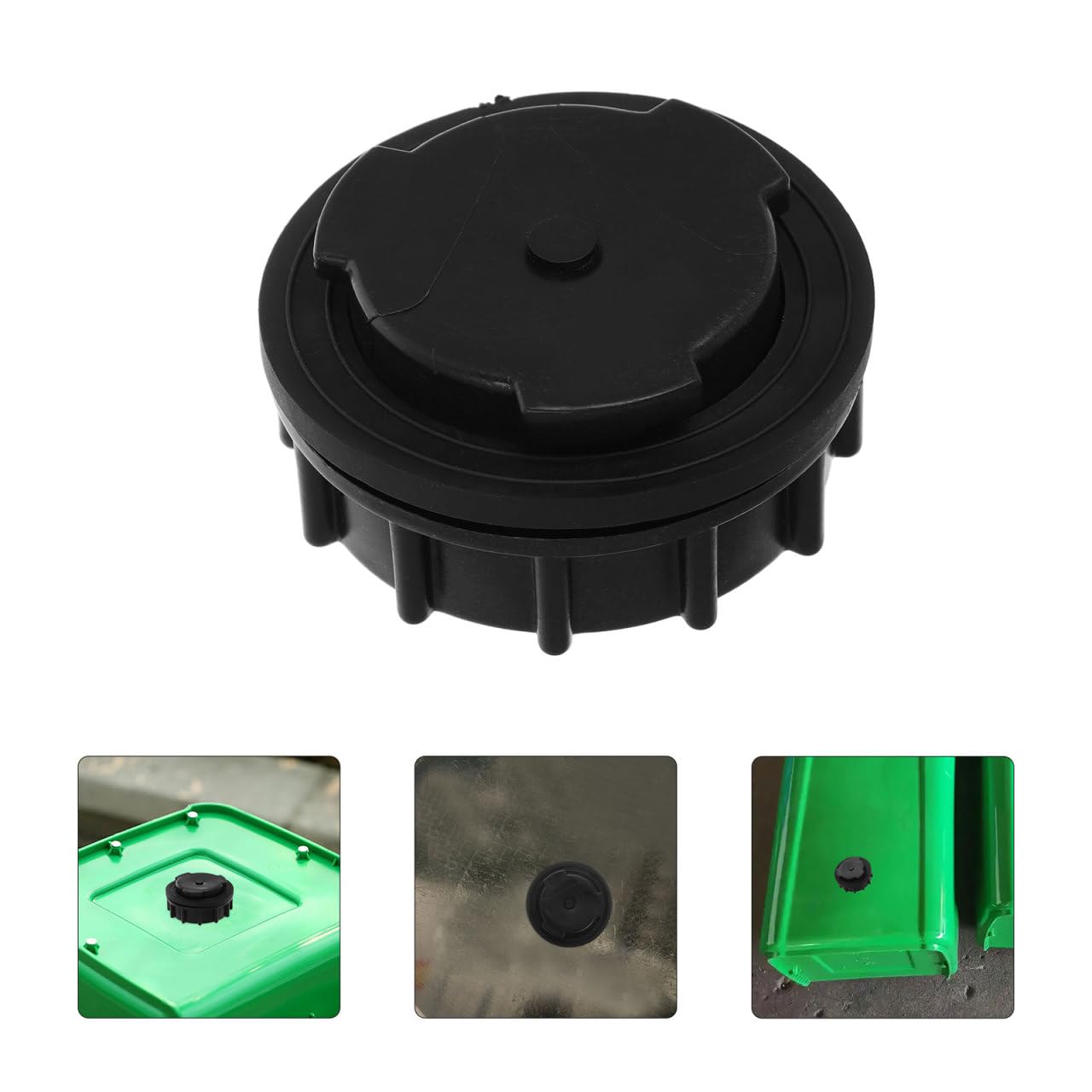 STOBAZA Bouchon Universel Pour Poubelle Extérieure 2.76X2.76X1.26 Pouces Avec Bague D'Étanchéité Étanche Anti-Fuite Résistant Aux Intempéries Facile À Installer Pour Conteneur Poubelle 660L Extérieur