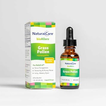 bioAllers NaturalCare Grass Pollen Homeopathic Liquid Drops, 1 Fl Oz | May Provide Support Through Sinus Congestion, Sneezing & Runny Nose, Itchy, Watery Eyes