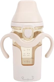 Generic Insulated Baby Bottle, Cordless Electric Heating Infant Bottle with 7500mAh Battery for Formula Milk Warming, Temperature Control 38℃ to 50℃, 240ml Capacity, ABS Silicone