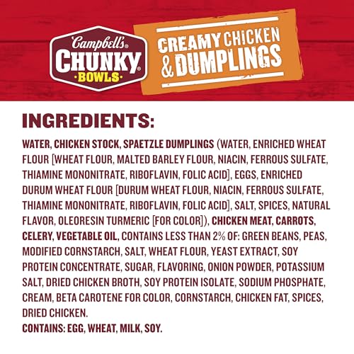 Image of Campbell's Chunky Creamy Chicken and Dumplings Soup, 15.25 oz Bowl