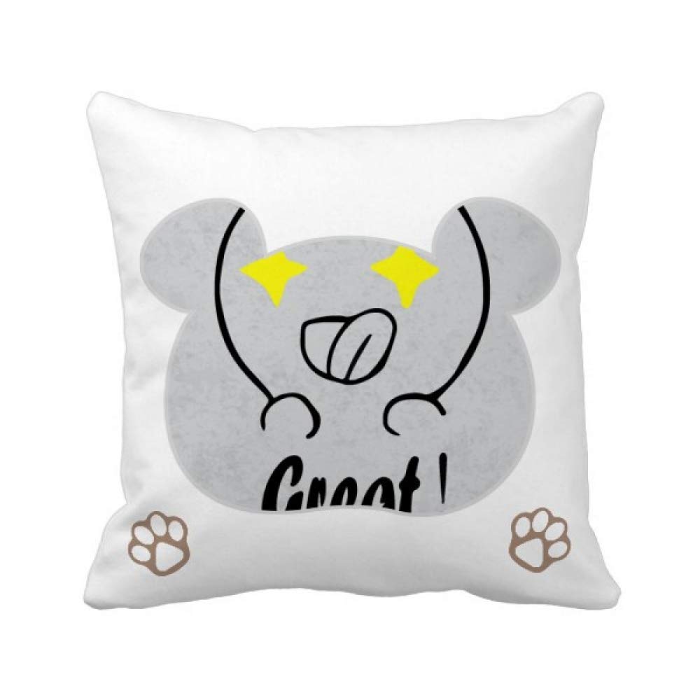 Housse de coussin noire ours pour canapé confortable et moderne