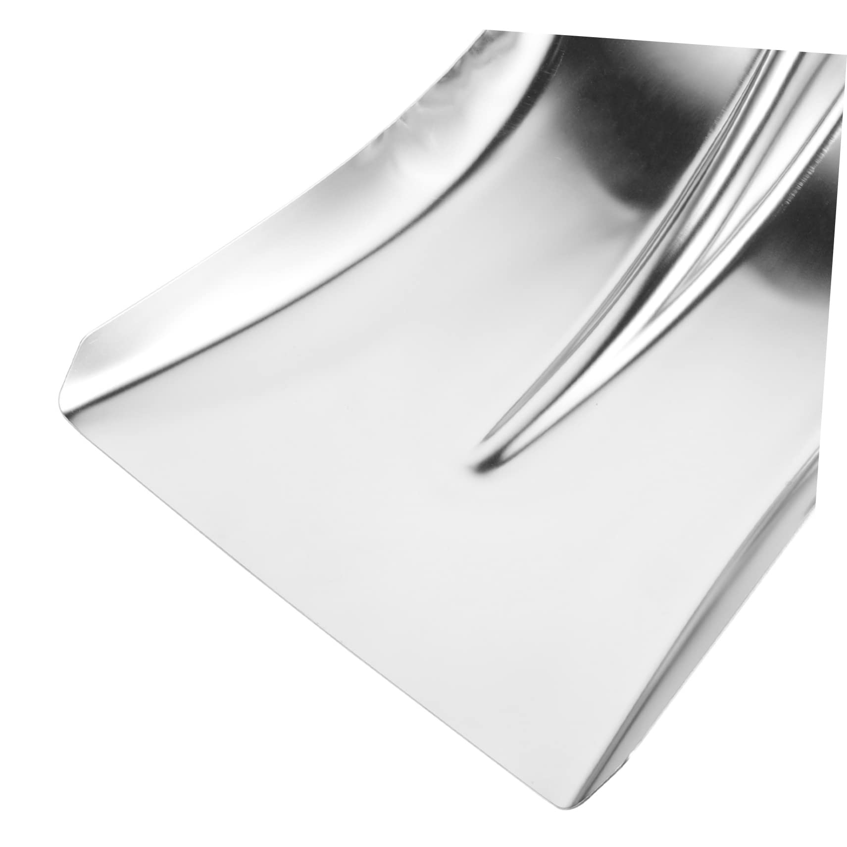 Mikikit Cleaning Supplies Square Hand Shovel Snow Shovel Pusher Rustless Lightweight Metal Dust Pan for Home