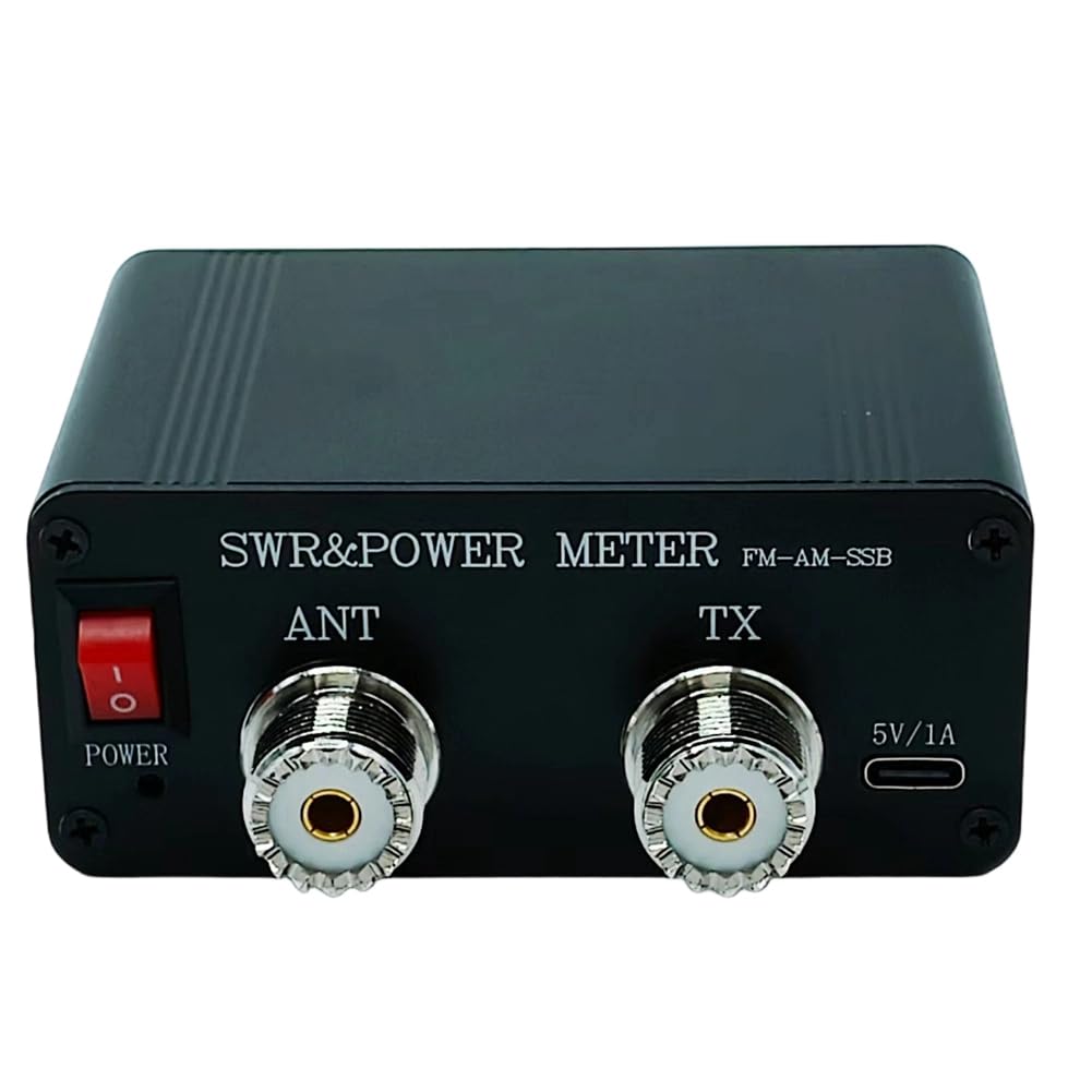 Xnuiasqe CQV-SWR120 120W SWR Power Standing Wave Meter High Standing Wave Alarm Function 240x240 Full Color HD Display FM-AM-SSB