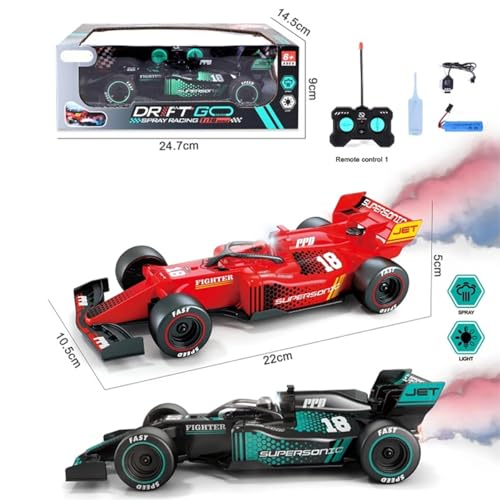Image of Magicwand 1:24 Scale R /C Formula 1 Racing Car Turn Left /Right,Forward /Reverse with Smoke Function【Pack of 1】【Green or Red】