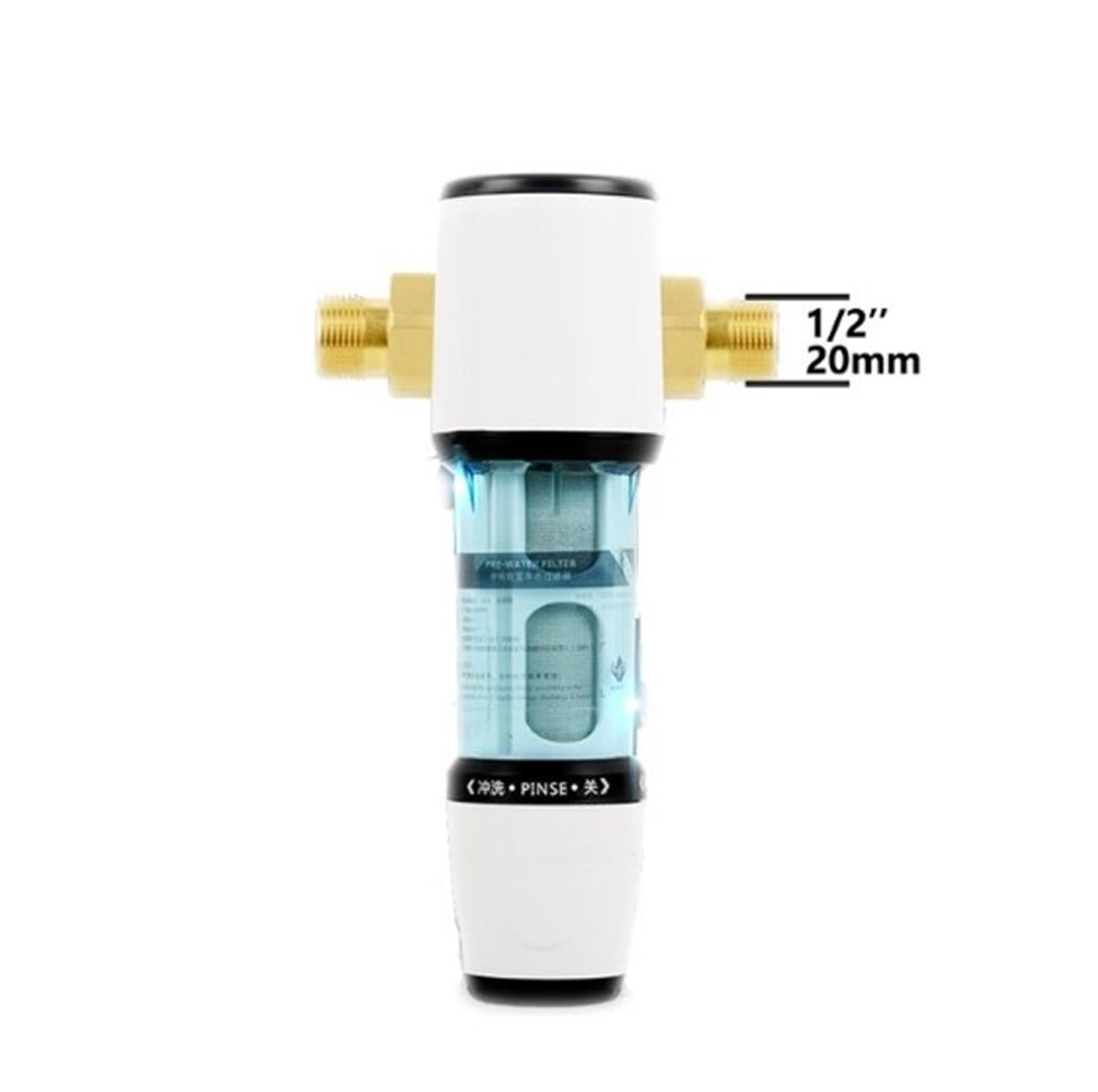 Prefiltro di risciacquo Automatico, Filtro dell'Acqua for sedimenti Spin-Down for Tutta la casa, purificatore Pre-Filtro 40um(DN15)