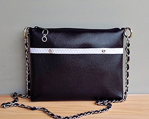 black vinyl crossbody bag