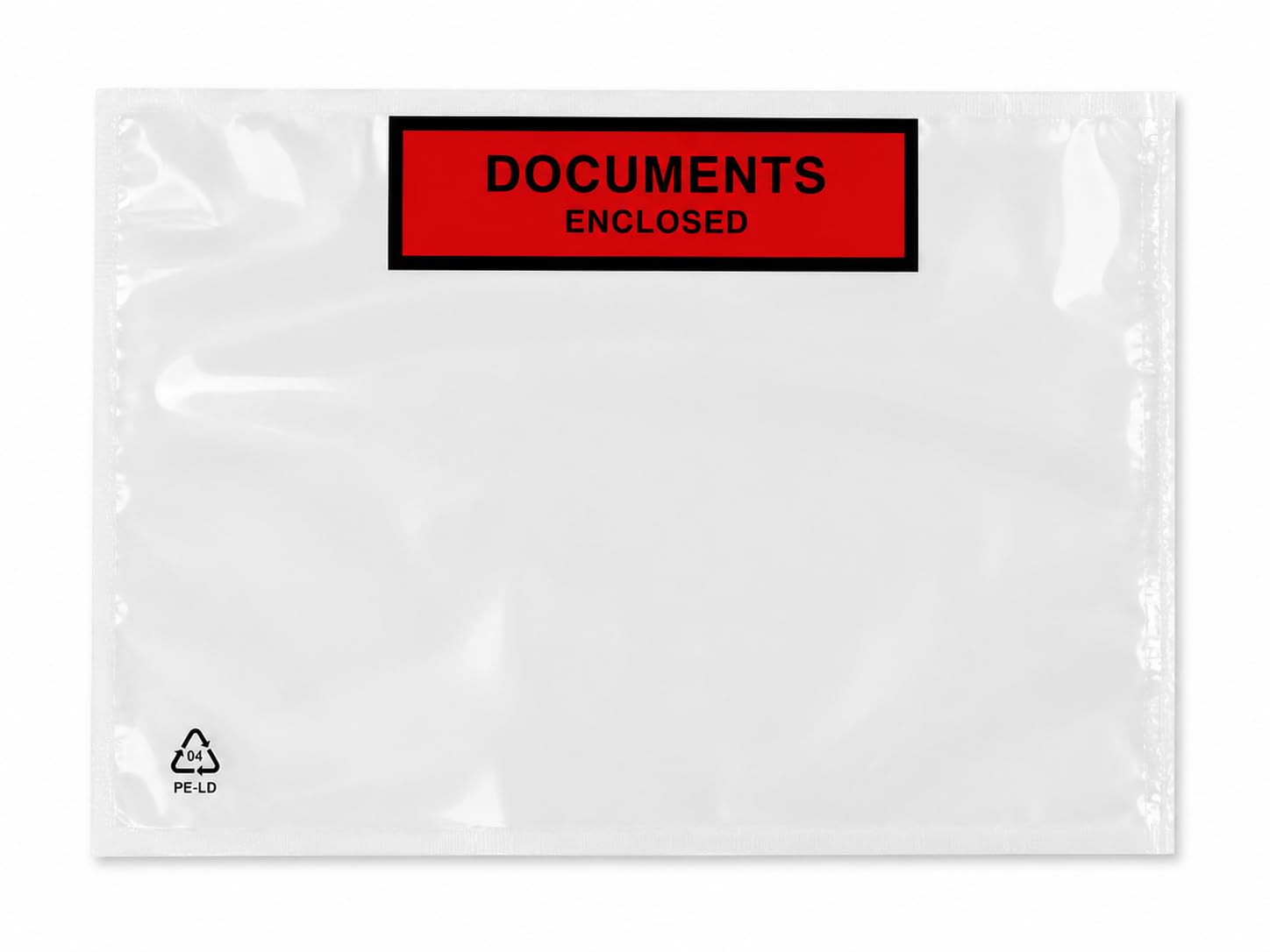 5000 x A7 Portfel z nadrukiem na dokumenty (95 x 125 mm), odklej i uszczelniaj, przezroczyste plastikowe koperty/rękawy/kieszenie/portfele, dołączaj faktury, listy przewozowe i noty dostawy do paczek
