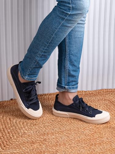 Image of Styli Men Canvas Lace-Up Casual Shoes | Round Toe Sneakers | Cushioned Footbed| Comfortable Everyday Wear Footwear for Casual, Travel & Outdoor Use
