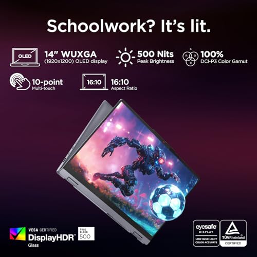 Image of Lenovo IdeaPad 5 2-in-1 AMD Ryzen AI 7 350 (24GB RAM /1TB SSD /14 (35.5cm) /WUXGA OLED /Windows 11 /Lenovo AI Now /Copilot+PC /Office Home 2024 /Digital Pen 2 /Grey /1.5Kg), 83KT000LIN Convertible Laptop