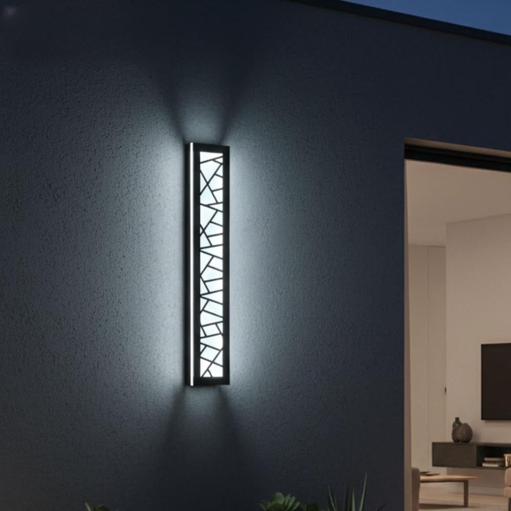 ENERJ Geometric Wall Light, 100cm, CCT Tunable, 30W, IP65, Dimmable, Iron and Acrylic, Indoor Outdoor