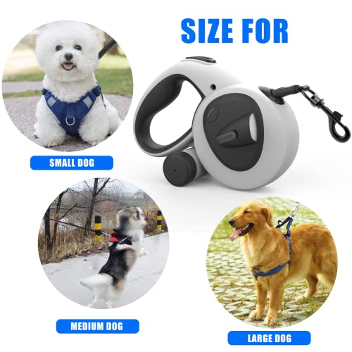 HCY&WLD Upgrade 4-in-1 Retractable Dog Leash with LED Light & Dispenser & Poop Bags, 16 ft Heavy Duty Dog Leash with… - Image 8