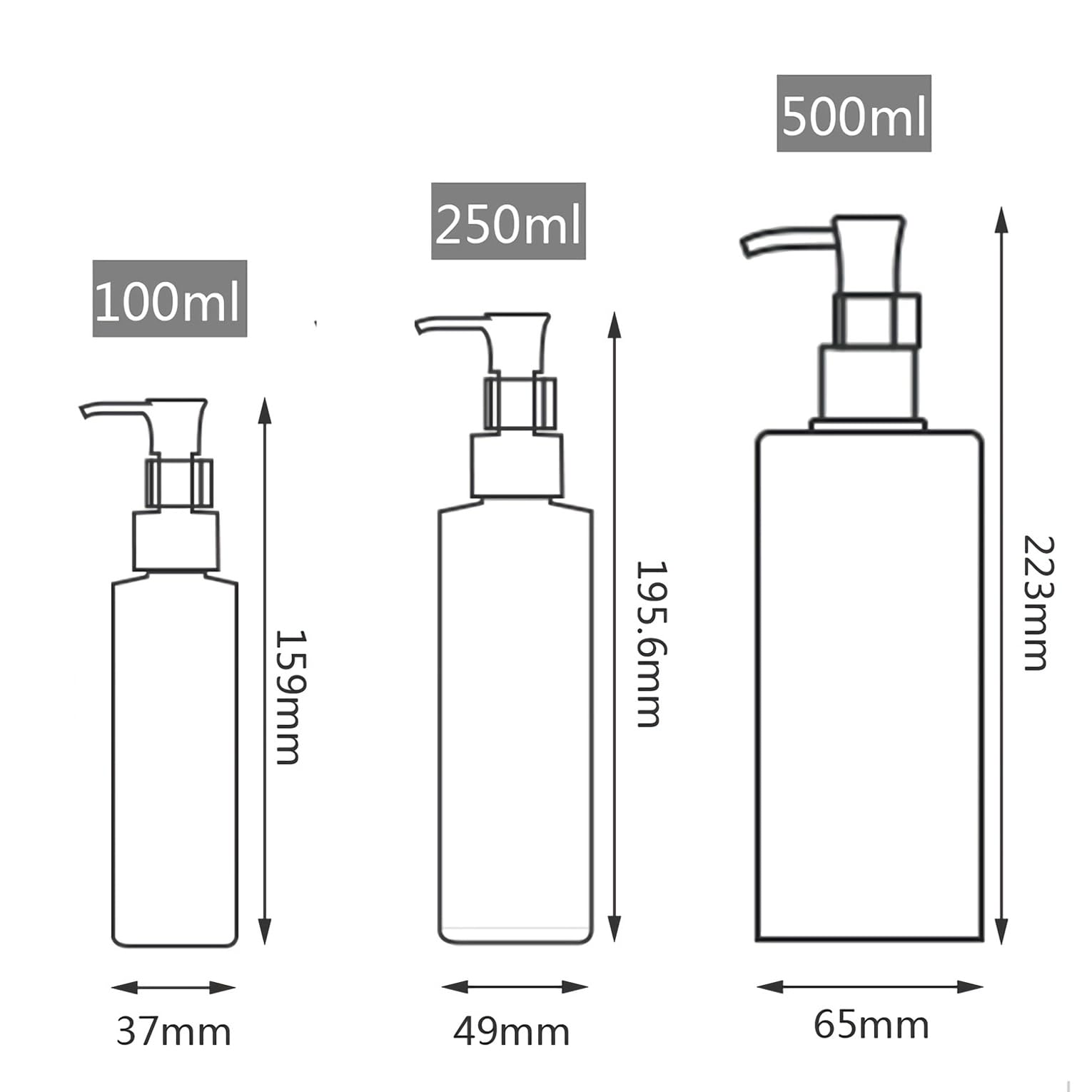 12 Pezzi 250ml Blanc plastica flacone Vuoti da Bottiglie con Pompa Flaconi di Lozione, per riempire lozioni, shampoo, saponi per il corpo e trucchi, ecc.