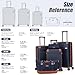 Cosbarn Luggage Sets 5 Piece with TSA Lock Spinner Wheels, Unisex Hard Case ABS Suitcase Set, Hardshell Lightweight Waterproof Travel Hardside Suitcases with Wheels for Women Men, Dark Blue
