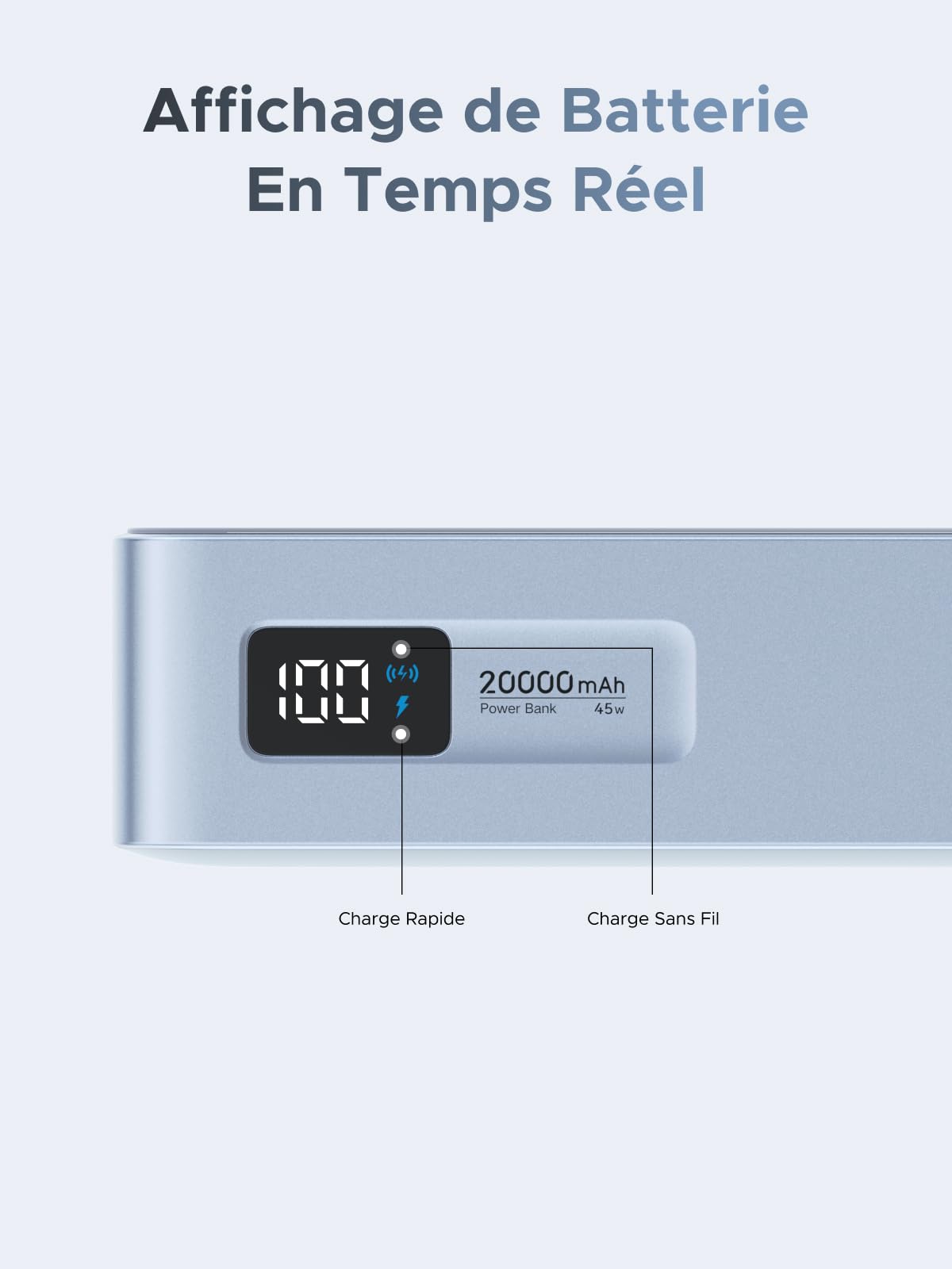 UGREEN MagFlow Qi2 25W Batterie Externe Magnétique 20000mAh USB C PD 45W