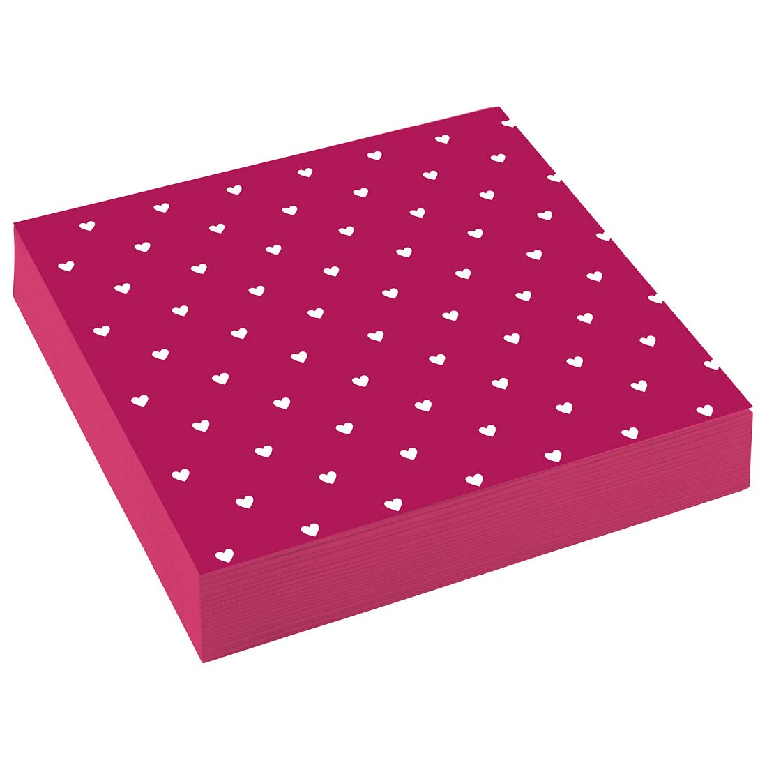 NET TOYS 20 Romantische Servietten Mit Herz-Motiv – Pink, 33x33 Cm – Perfekt Für Hochzeit, Valentinstag & Partys