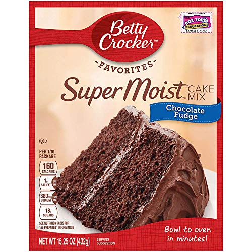 Betty Crocker Super Moist Chocolate Fudge Cake Mix 15.25 oz (Pack...