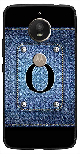 Image of Amazon Brand - Solimo Designer Button Jeans Alphabet-O Printed Soft & Flexible Hybrid Back Case Mobile Cover for Motorola Moto E4 Plus