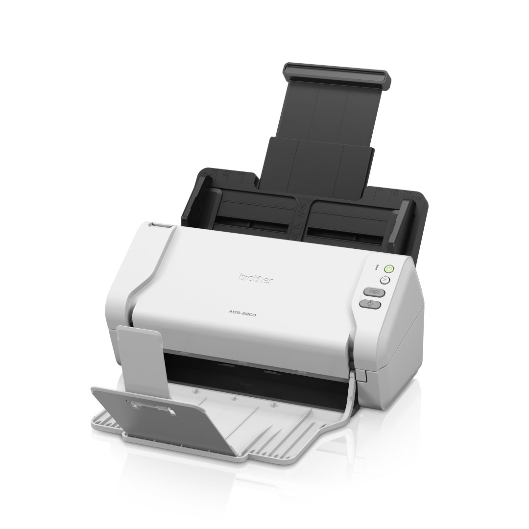 Brother ads-2200 Dokumenten-Scanner Desktop mit Duplex, Weiß, grau