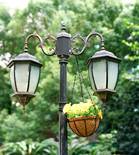 Kingbuy 10 Inch Hanging Planter Basket with Coconut Liner Wire Plant Holder Chain Flower Baskets Pot Hanger Home Garden Decoration for Indoor Outdoor, 2 Pack - Image 7