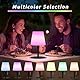 uuffoo 2er Set Solar Tischlampe Outdoor 2-in-1 Solarladung & USB Aufladung dimmbar RGB 7 Farben Tischleuchte Kabellos IP44 aufladbar Solarlampen für Terrasse Camping Garten (Schwarz)