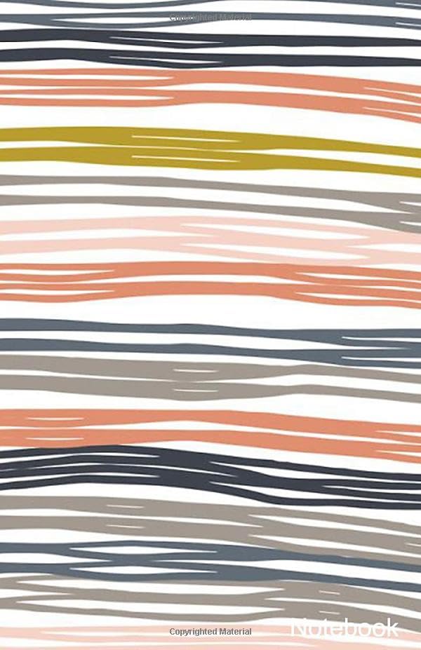 Notebook: Stripes Neutral Lined Notebook Journal - 120 Pages - (5.5 X 8.5) - Best For Note Taking, Writing, Daily Reminders, & Journaling