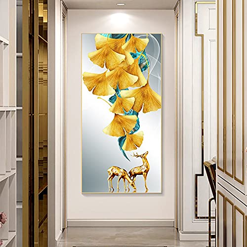 Kits de Peinture Diamants 5D Feuilles d'Or, Idée Cadeau Idéale pour Passionnés de Point de Croix