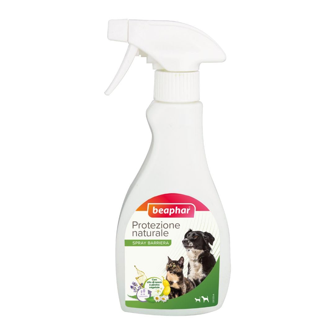 Beaphar Protezione Naturale, Spray Barriera per Cane e Gatto, con Olio di Neem e Lavanda, 250 ml