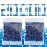 20000 Pcs Gel Ball,7-8mm Gel Balls Refill,Water Rounds Pellet Ball Decorative,for Teenagers Adults Stress Relief Elastic Balls Toys Decorative Water Bottles,Biodegradable Non-Toxic,Blue And Beautiful
